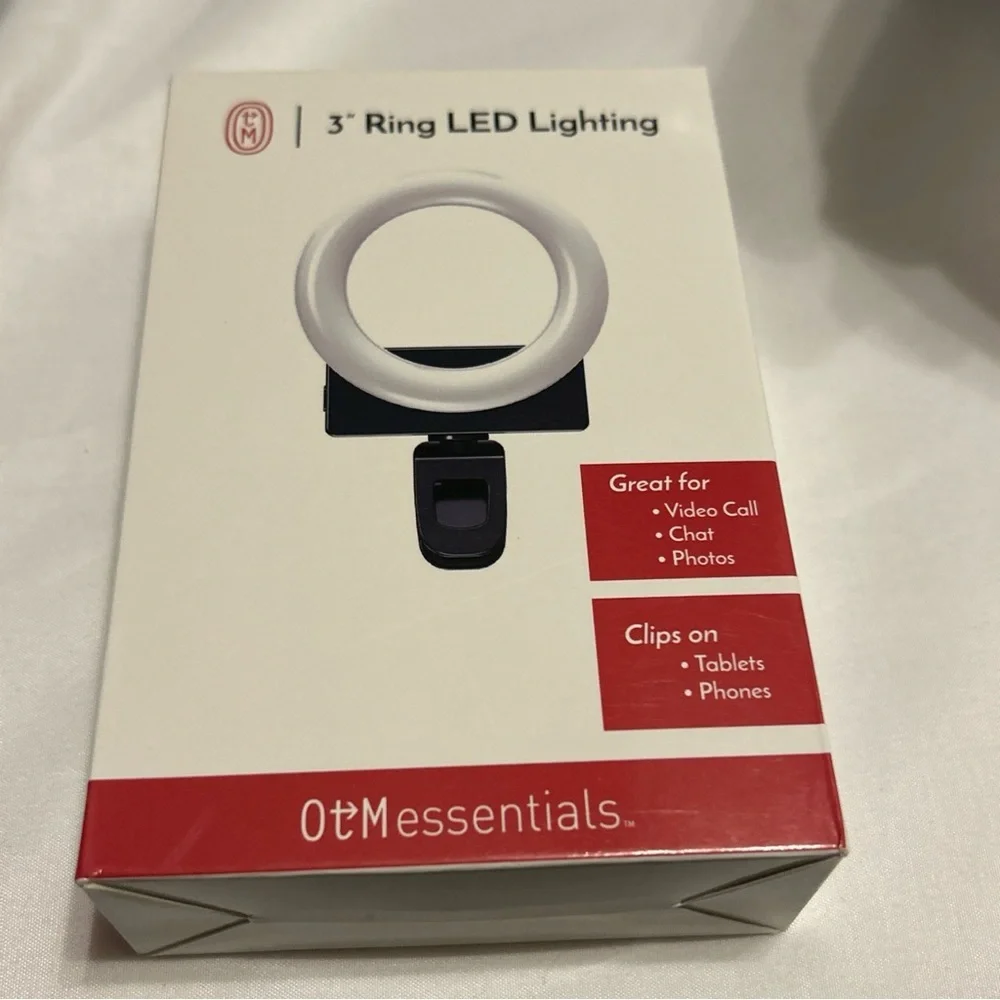 OTM Essentials Universal Ring Light, 3” Black, Brand New, Original Packaging